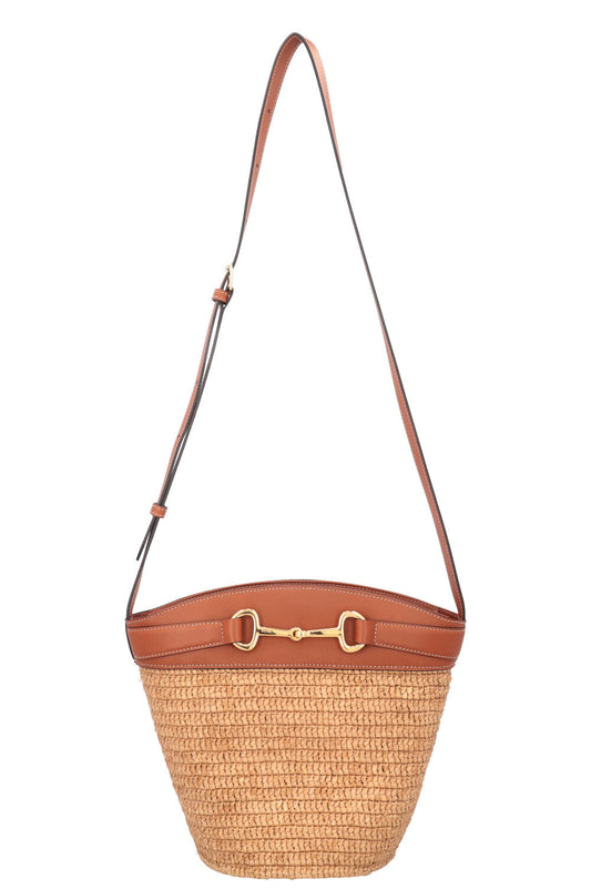 CELINE Crecy Bucket Bag Raffia