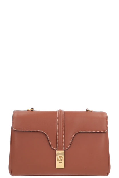 CELINE Soft 16 Crossbody Bag Congac