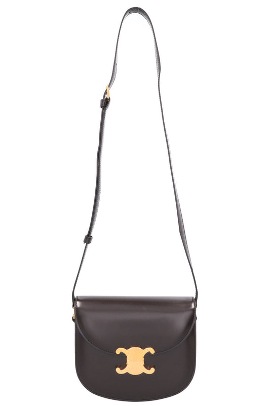 CELINE Clea Triomphe Crossbody Bag Brown