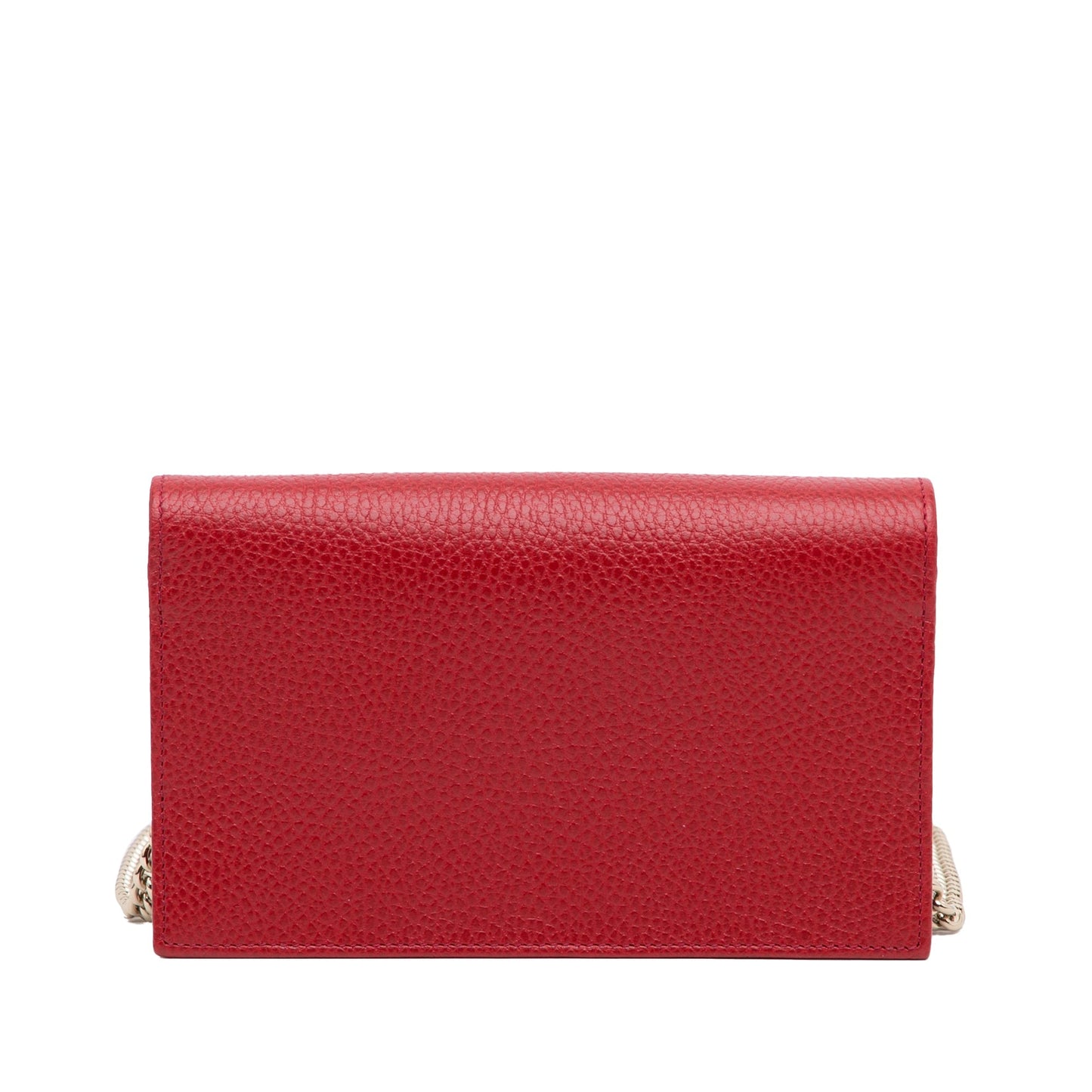 Gucci Interlocking G Wallet On Chain Red Leather