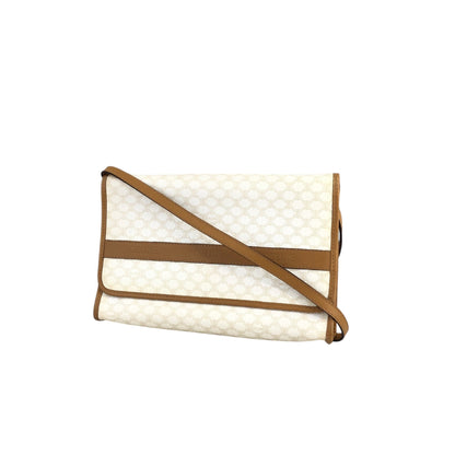 CELINE Macadam Shoulder bag White Vintage cwjrtc