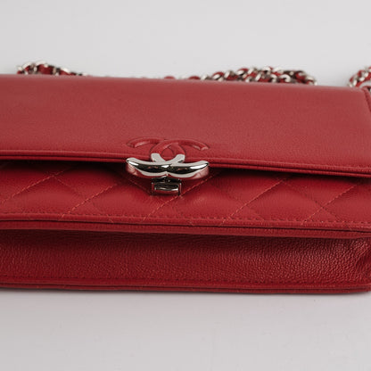 Chanel Wallet On Chain (WOC) Red