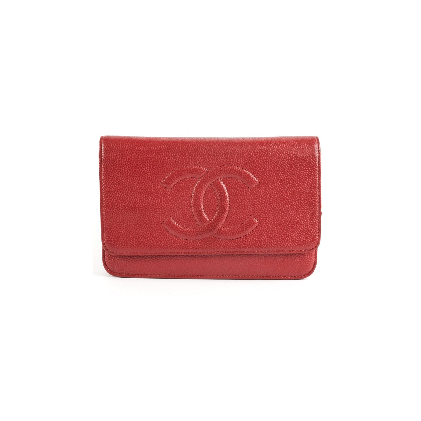 Chanel Wallet On Chain (WOC) Red