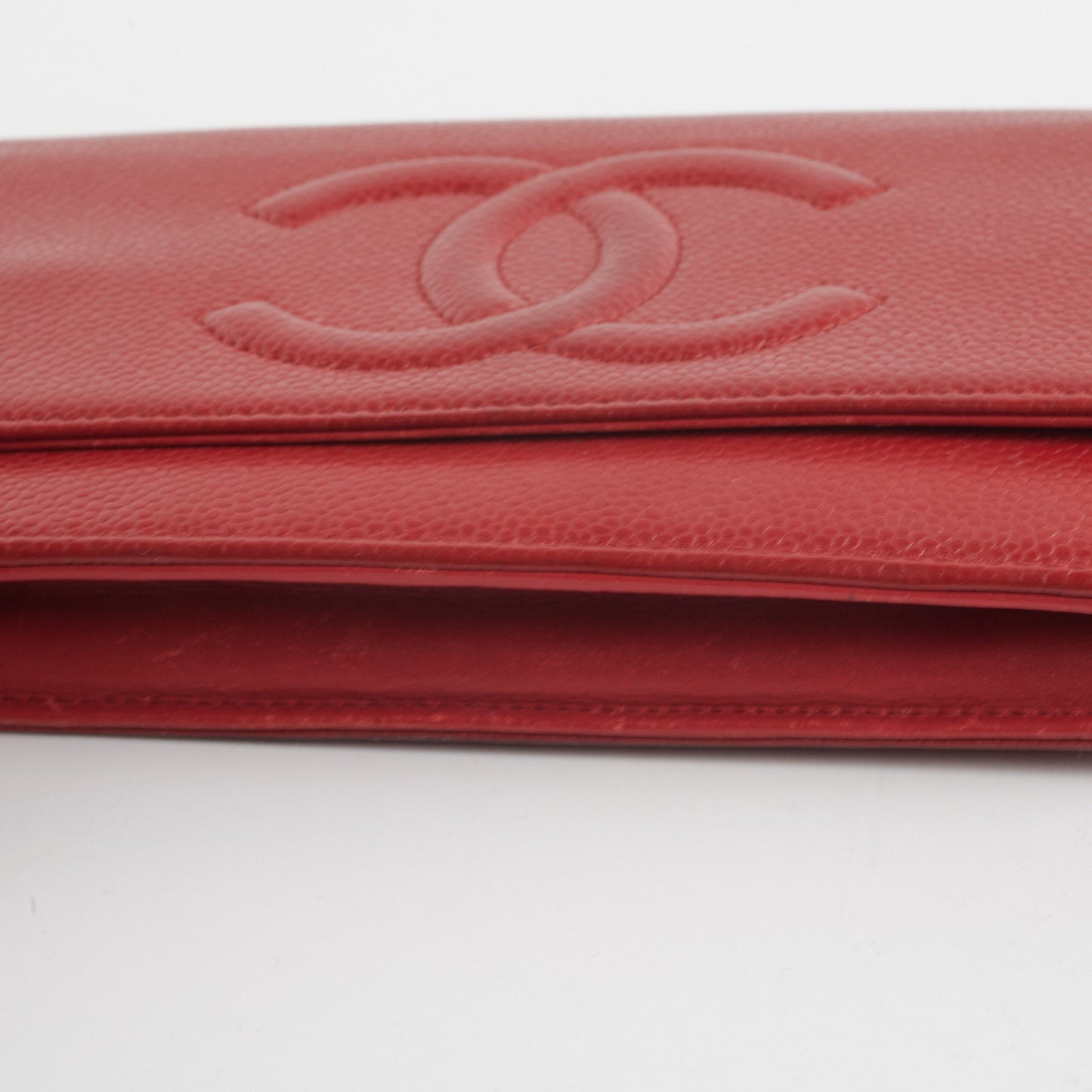 Chanel Wallet On Chain (WOC) Red