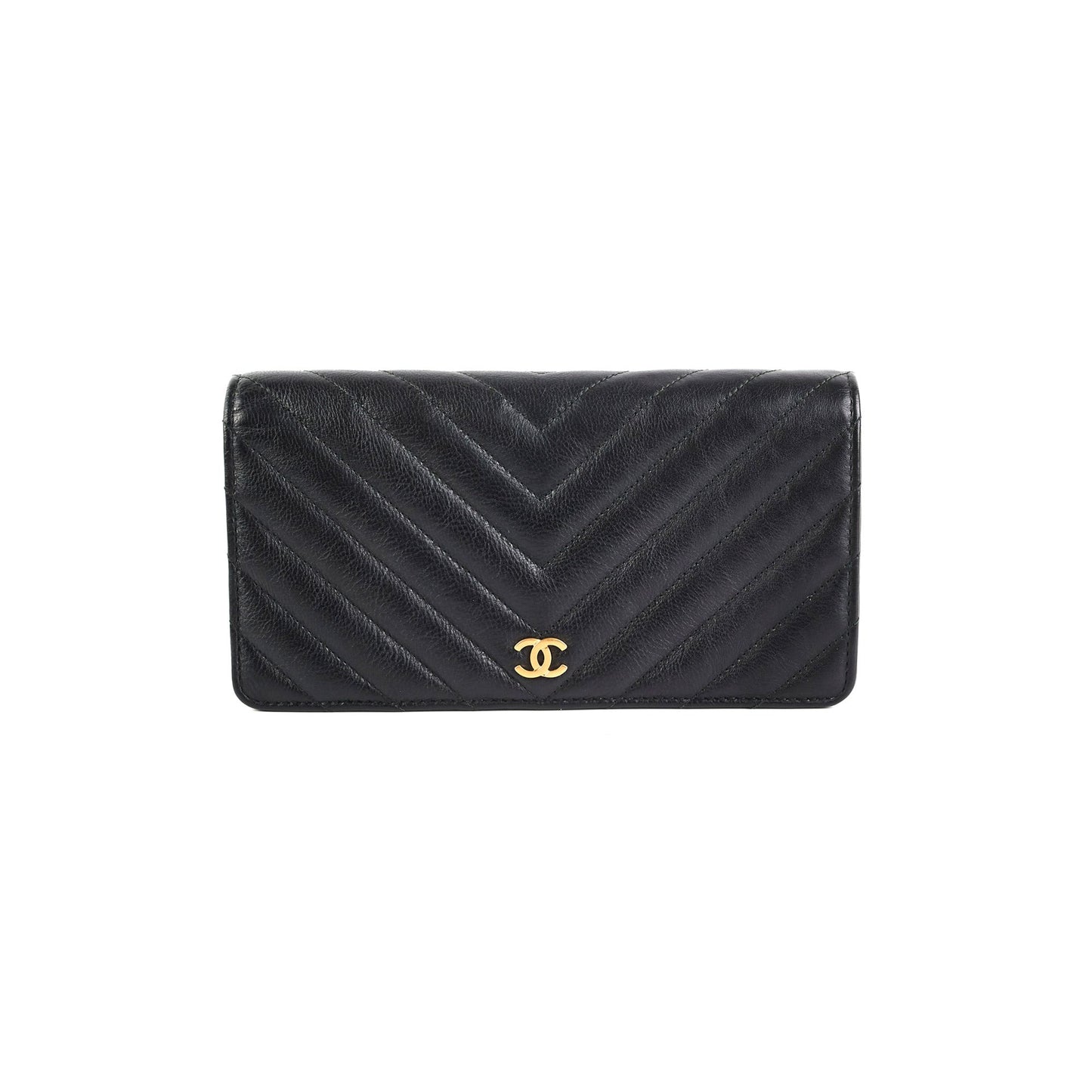 Chanel Chevron Black Wallet