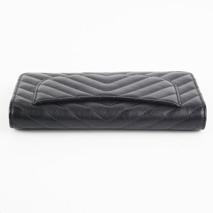 Chanel Chevron Black Wallet