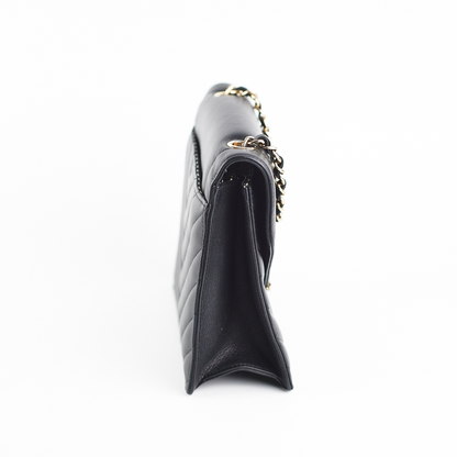 ITEM 5 - Chanel Chevron Crossbody Flap Bag Black