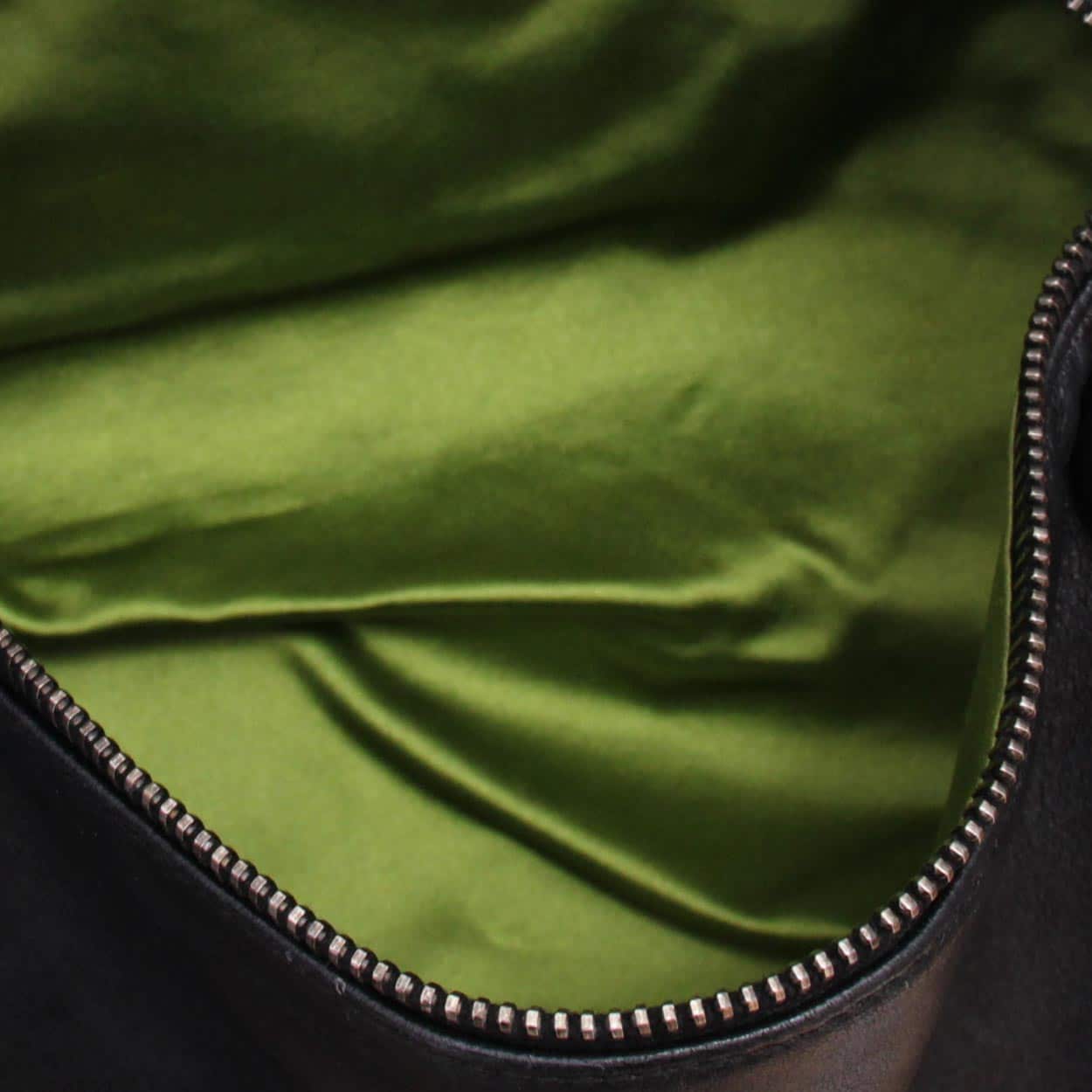 PRADA Leather Shoulder Bag Black/Green