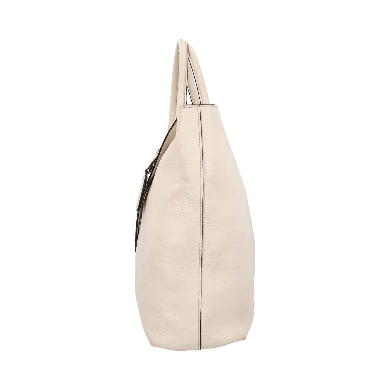 PRADA Leather Tote White