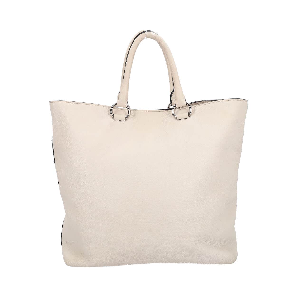 PRADA Leather Tote White