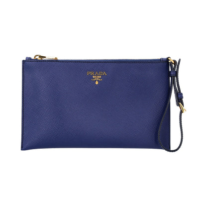 PRADA Saffiano Pouch Cobalt Blue