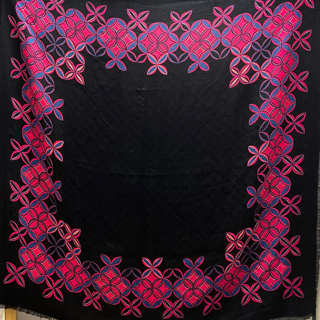 Louis-vuitton Monogram Shawl Flowergram Black