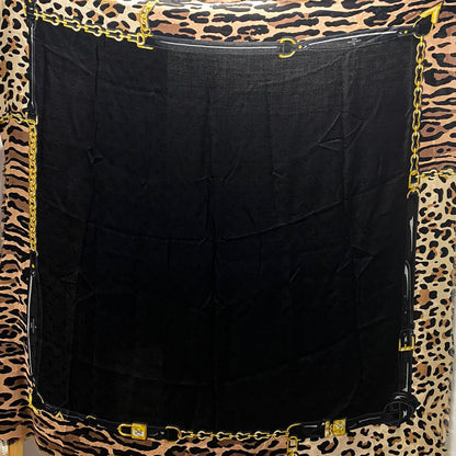 Louis-vuitton Monogram Shawl Leogram Black