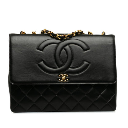 Chanel CC Matelasse Single Flap Shoulder Bag  Leather Shoulder Bag in Excellent condition
