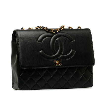 Chanel CC Matelasse Single Flap Shoulder Bag  Leather Shoulder Bag in Excellent condition