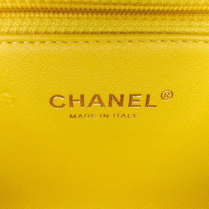Chanel Coco Belt Bag Yellow Chevron Lambskin Gold