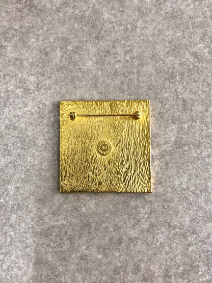 CELINE Arc de Triomphe Brooch Gold Vintage v3ns46