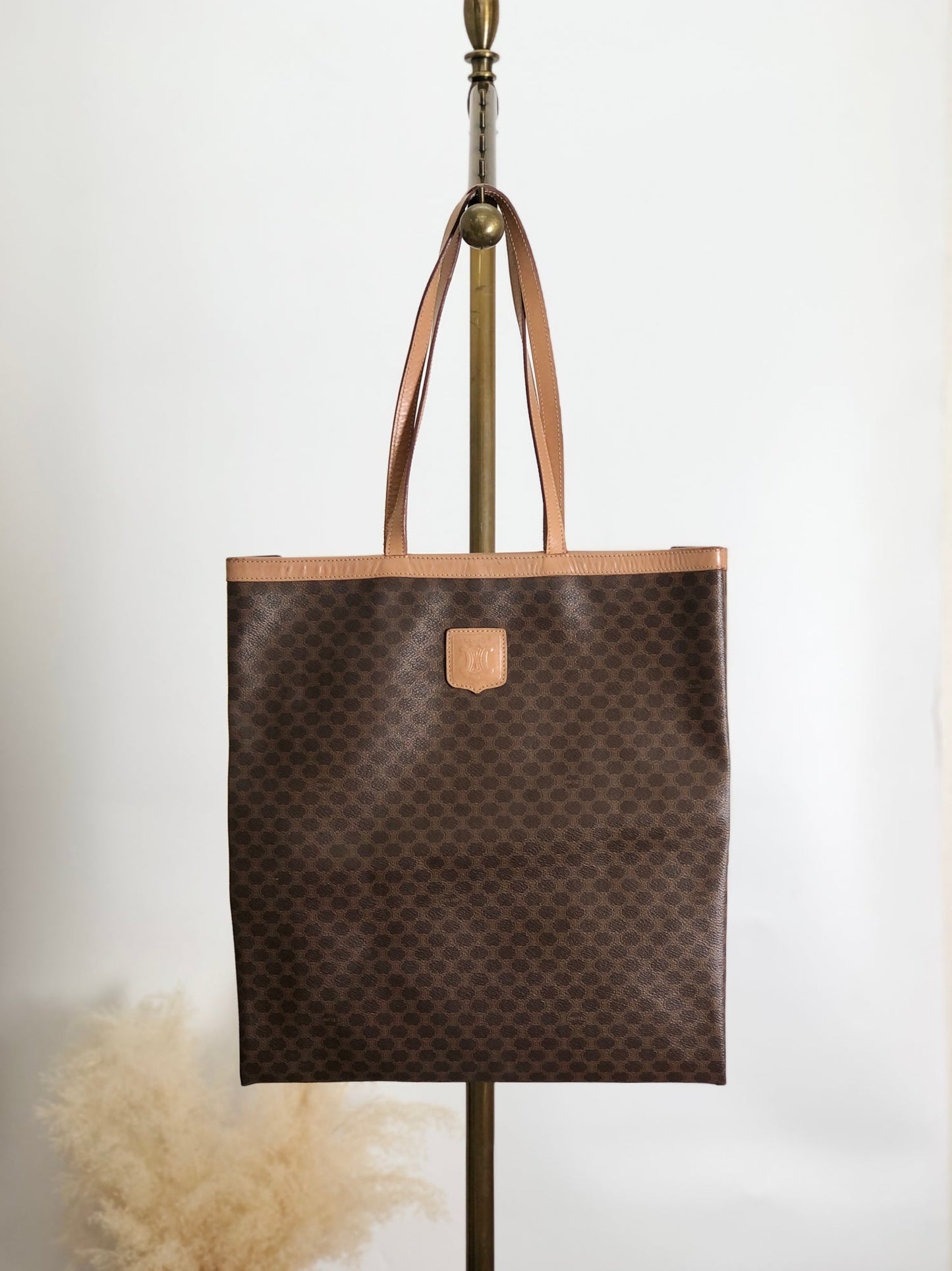 CELINE  Handbag Totebag Brown Vintage fpujkf