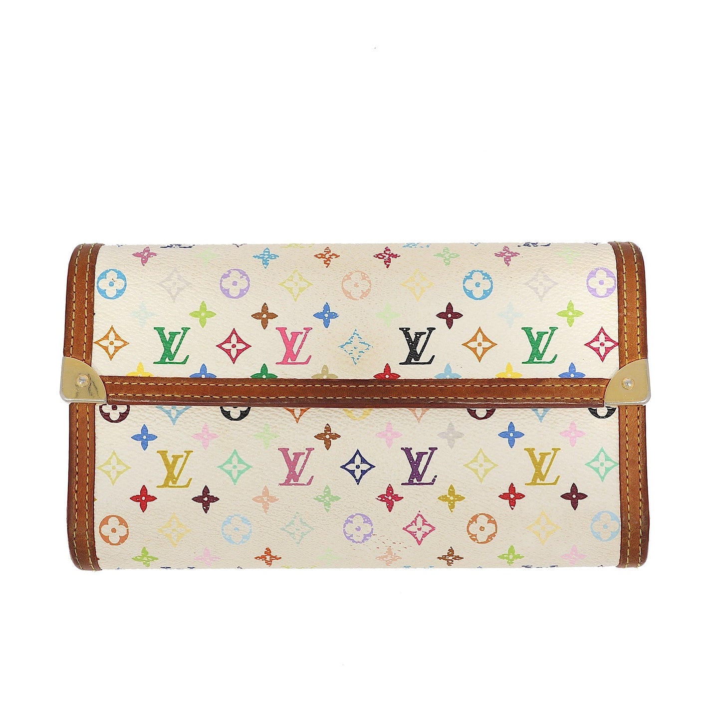 LOUIS VUITTON Wallet in White Canvas