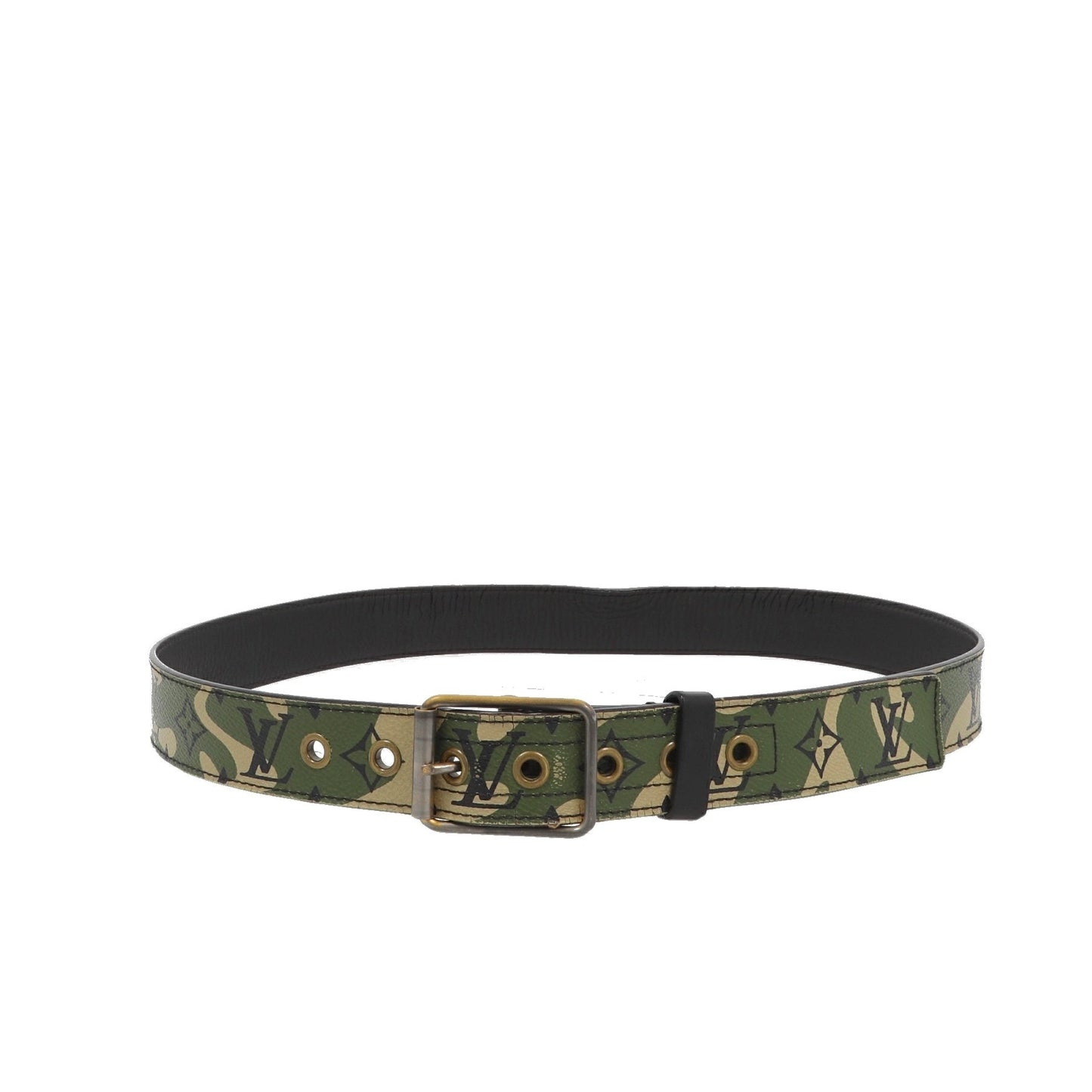 LOUIS VUITTON Limited Edition x Takashi Murakami Monogramouflage Green Belt