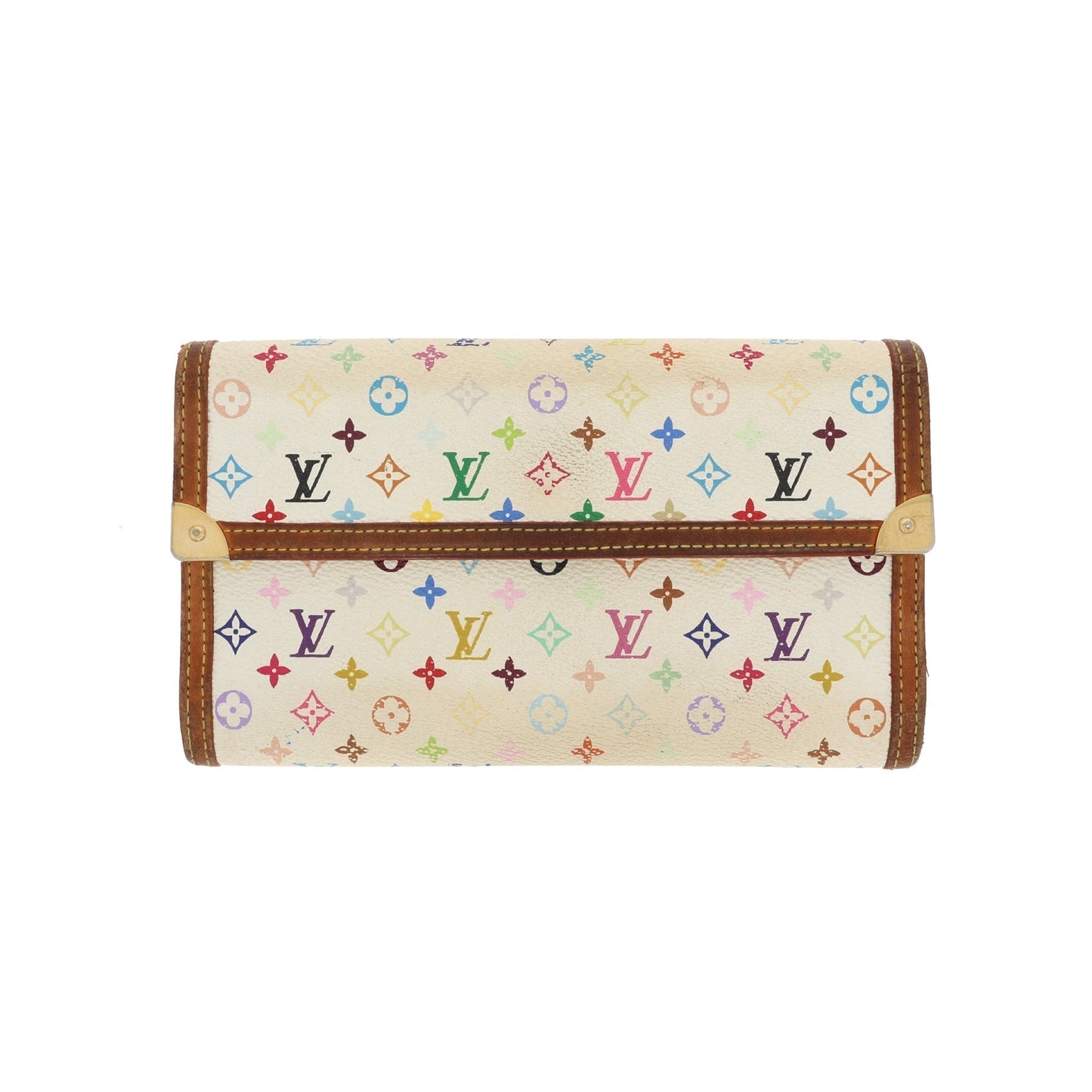 LOUIS VUITTON Wallet in White Canvas