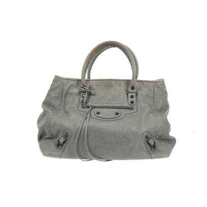 Balenciaga Sunday Shoulder Bag in Blue Leather