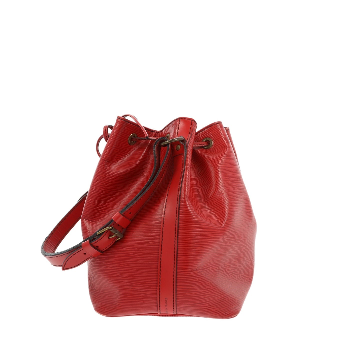 LOUIS VUITTON Noe Shoulder Bag in Red Leather