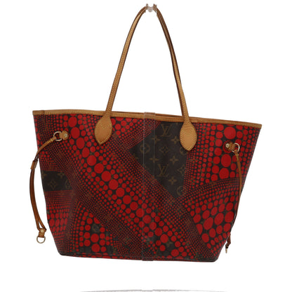 LOUIS VUITTON Limited Edition Rouge Yayoi Kusama Monogram Waves Neverfull MM Bag