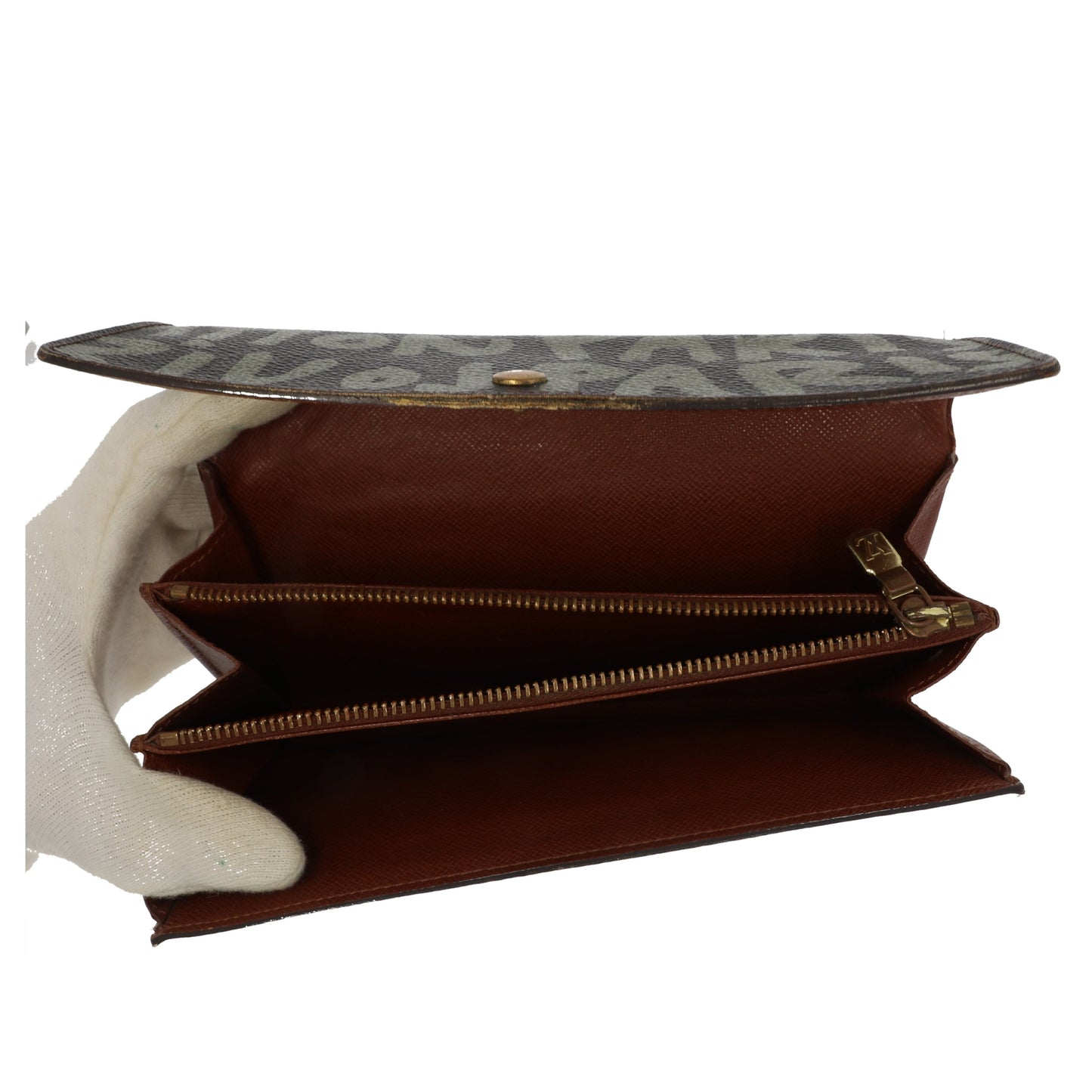 LOUIS VUITTON Limited Edition x Stephen Sprouse Graffiti Wallet in brown canvas