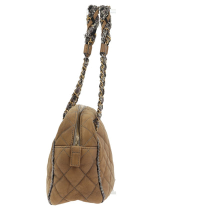 CHANEL Camera Shoulder Bag in Beige Leather