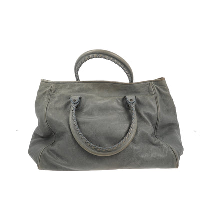 Balenciaga Sunday Shoulder Bag in Blue Leather