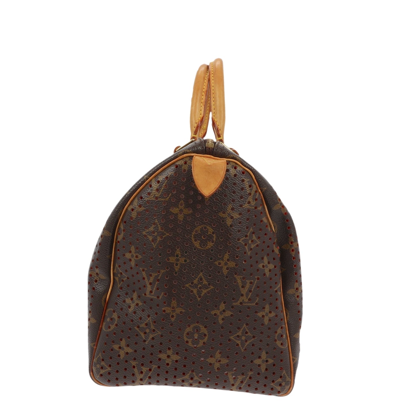 LOUIS VUITTON Limited Edition Orange Monogram Perforated Speedy 30 Handbag