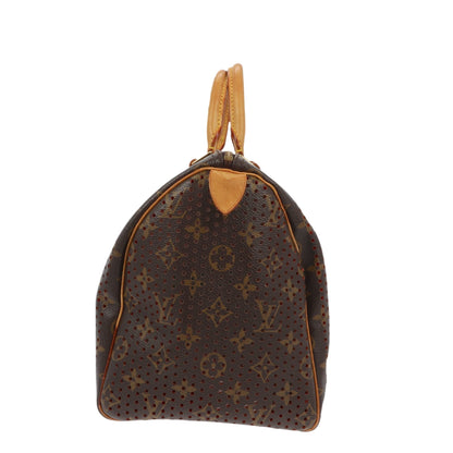 LOUIS VUITTON Limited Edition Orange Monogram Perforated Speedy 30 Handbag