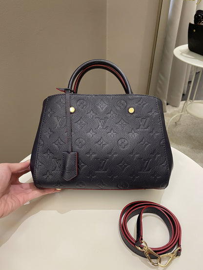 Louis Vuitton Montaigne BB Blue Empreinte
