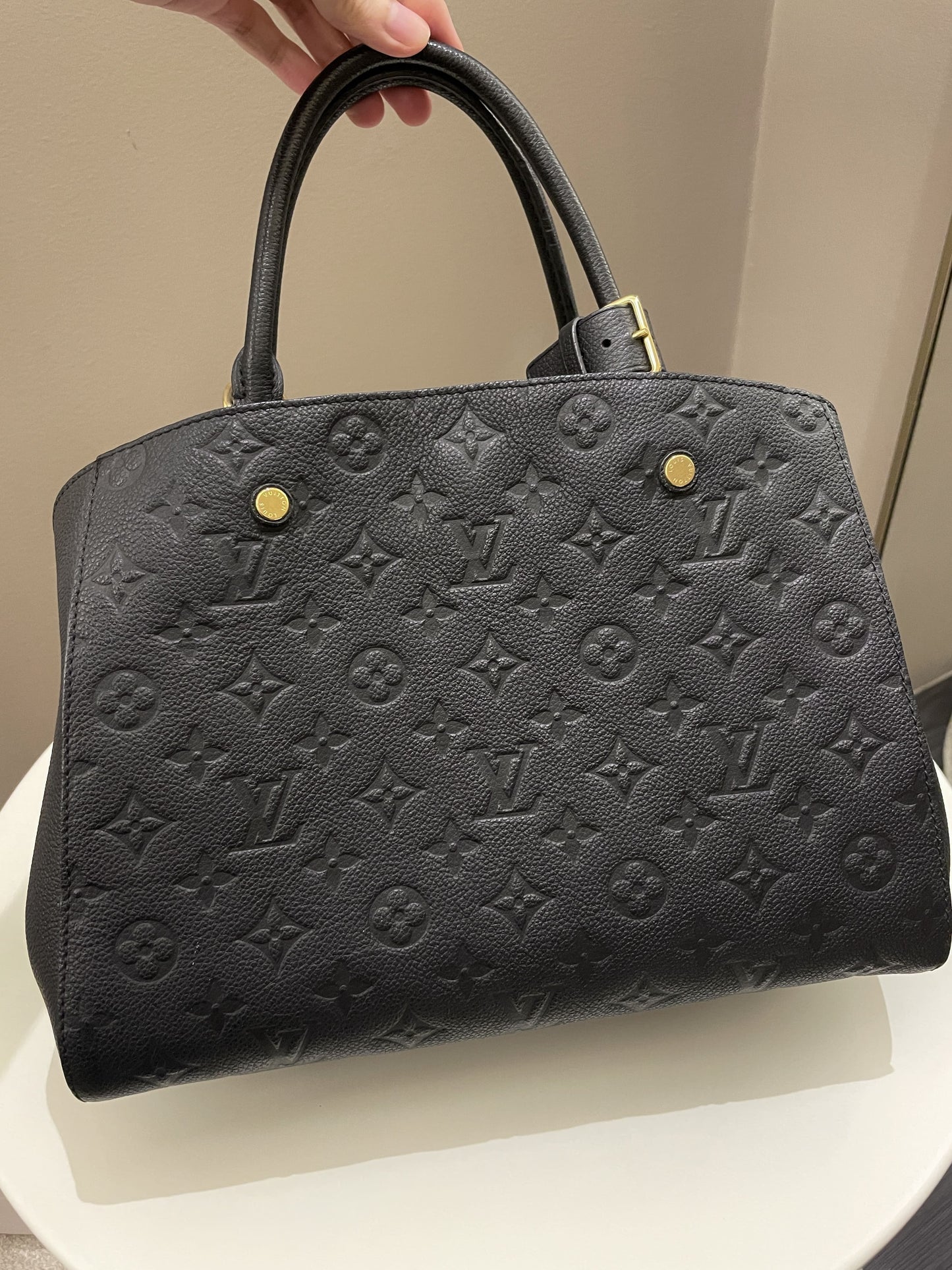 Louis Vuitton Montaigne MM Black Empreinte