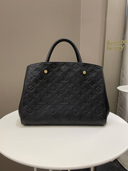 Louis Vuitton Montaigne MM Black Empreinte
