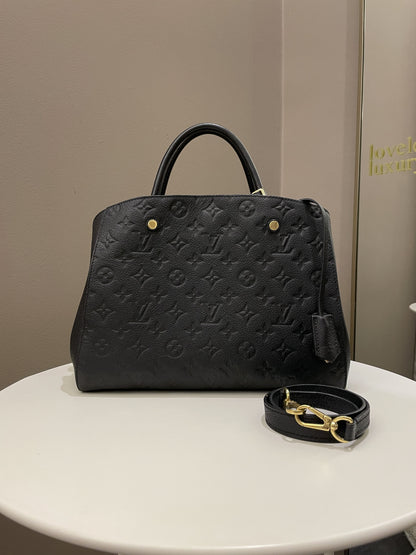 Louis Vuitton Montaigne MM Black Empreinte