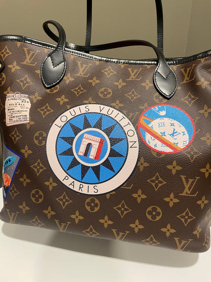Louis Vuitton Monogram Neverfull MM World Tour Monogram