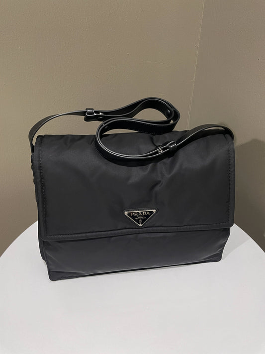 Prada Padded Pattina Bag Black Nylon