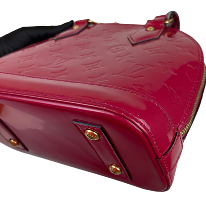 Louis-Vuitton Alma BB Vernis Leather Pink GHW
