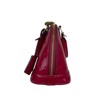 Louis-Vuitton Alma BB Vernis Leather Pink GHW