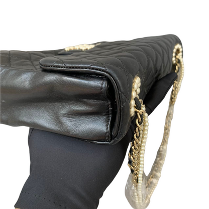 Westminster Flap Lambskin Black Pearl Strap