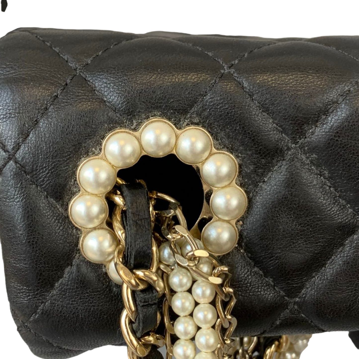 Westminster Flap Lambskin Black Pearl Strap