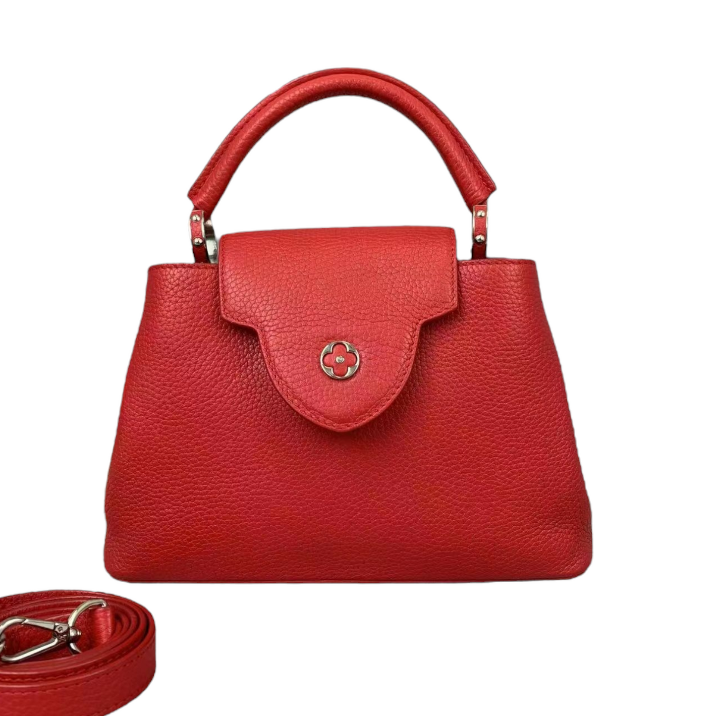Louis-Vuitton Capucines BB Red Taurillon Leather