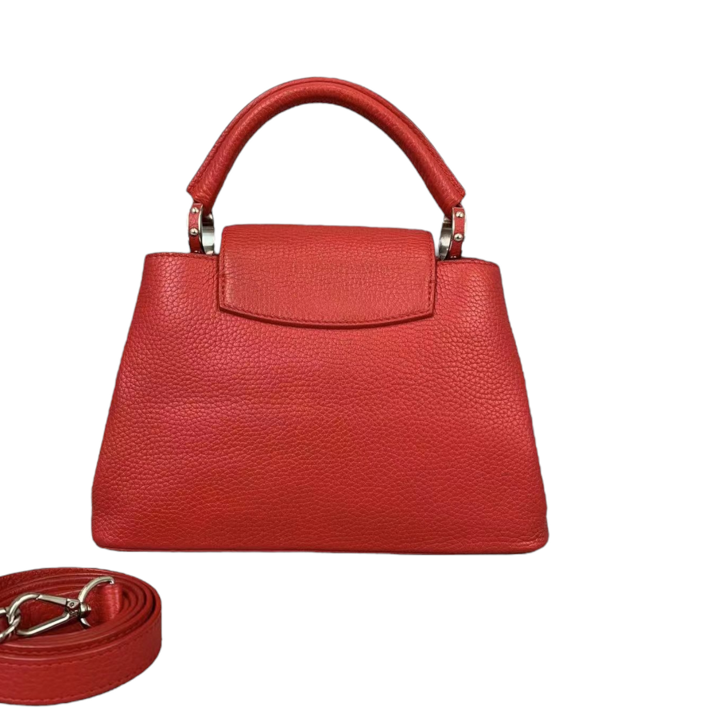 Louis-Vuitton Capucines BB Red Taurillon Leather