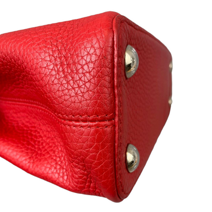 Louis-Vuitton Capucines BB Red Taurillon Leather