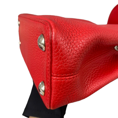 Louis-Vuitton Capucines BB Red Taurillon Leather