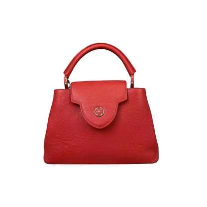 Louis-Vuitton Capucines BB Red Taurillon Leather