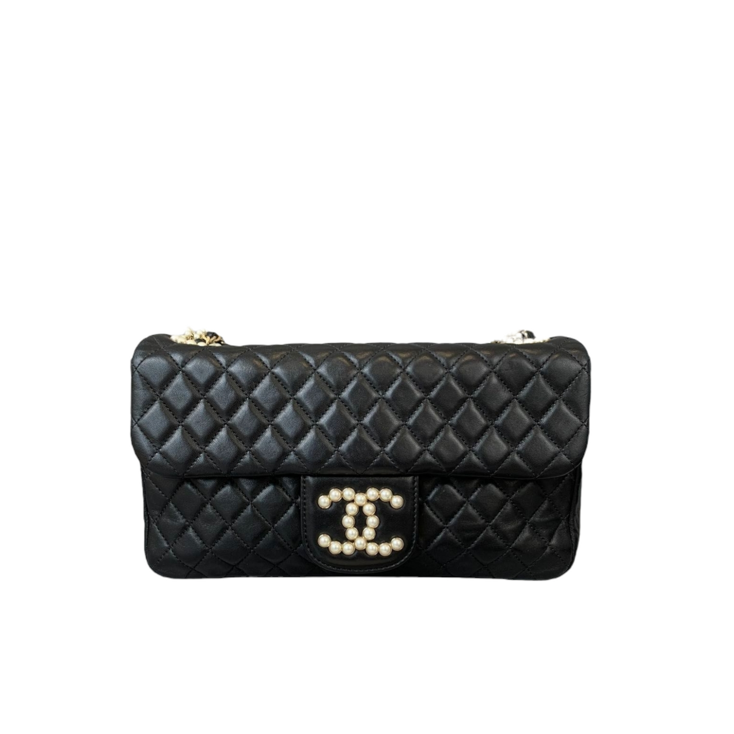 Westminster Flap Lambskin Black Pearl Strap