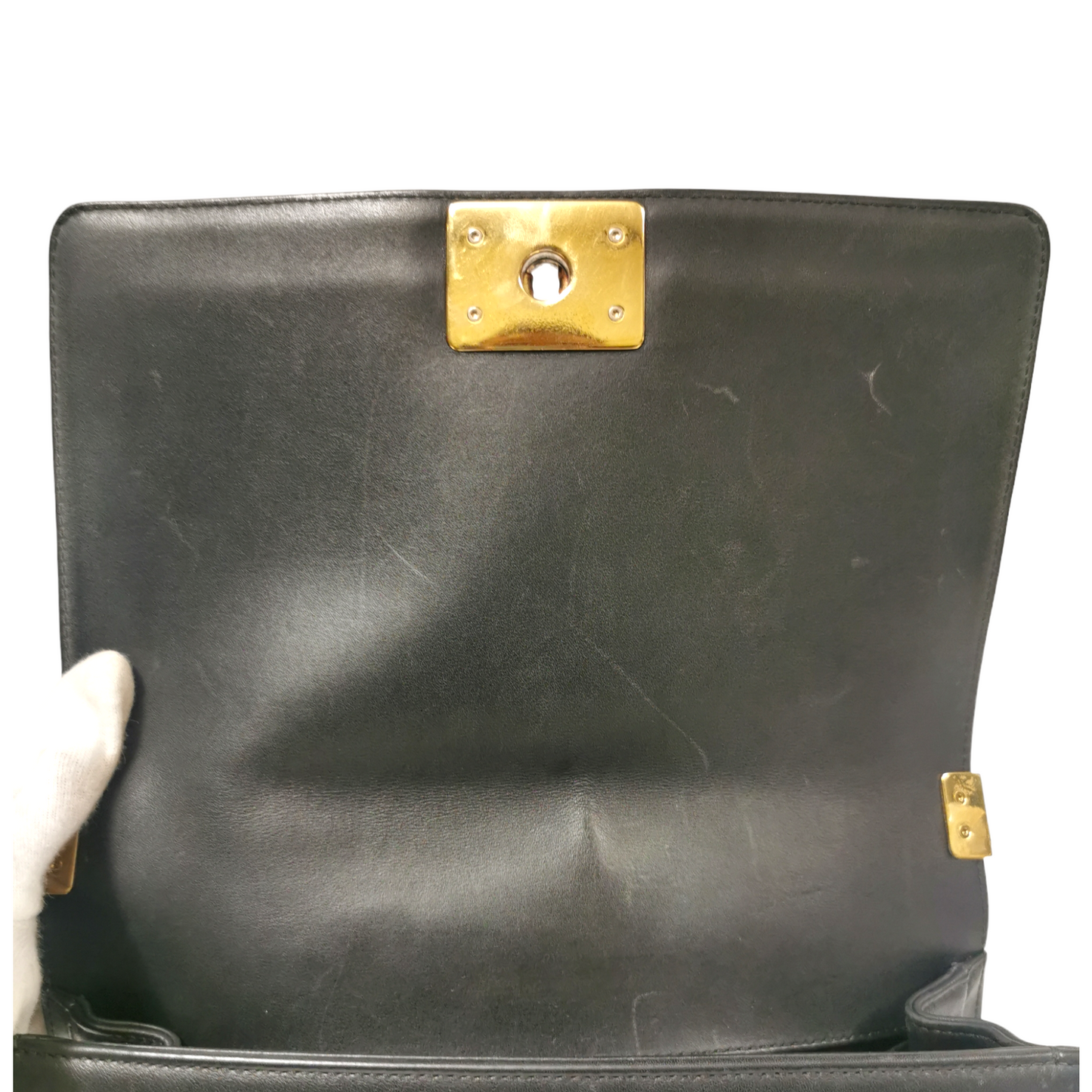 Chanel Boy Medium Black Chevron Lambskin Gold